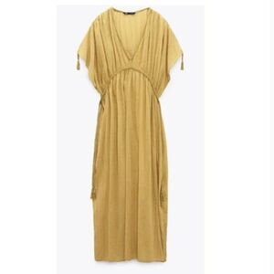 Zara Gold Midi Dress